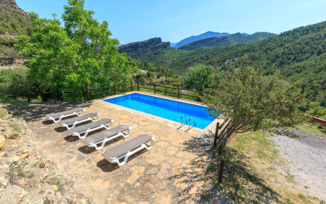 Pool area with views